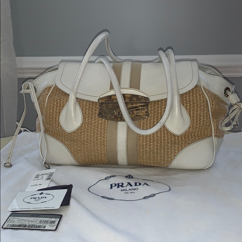 🎯Prada Paglia+V.Daino Shoulder Bag🎯